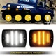 Pair Front LED Turn Signal Parking Lamp For Jeep Wrangler YJ 1987-95 56001378 ED