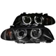 Anzo 121261 Headlight For BMW 323i 1999-2000 Left & Right Halogen Black Housing