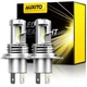 2PCS AUXITO ZES H4 9003 LED Headlight Kit High Low Beam 6500K White Light Bulbs