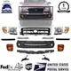 Front Bumper + Grille & Headlight Assembly Kit For 1998-2000 Toyota Tacoma