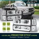 Clear Bumper Corner LED DRL Projector Headlight For 94-98 C/K C10 Suburban Tahoe