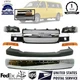Front Bumper Chrome & Headlight Kit For 2003-2023 Chevy Express 2500 3500 4500