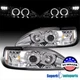 Fits 1994-1998 Ford Mustang Dual Halo Projector Headlights LED Bar 94-98 Mustang