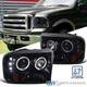 Fit 1999-2004 Ford F250 F350 Excursion LED Halo Projector Headlights Black/Smoke
