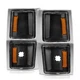 ANZO 521042 Corner Lights Black Housing Clear L