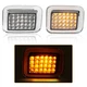 2PCS Clear LED Corner Turn Signal Light Parking Lamp For Hummer H2 2003-2009