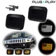 Fits 03-09 Hummer H2 Front LED Side Marker Fender DRL Turn Signal Lights US Flag