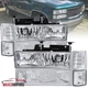 Fits 1994-1998 GMC C/K C10 Suburban Sierra Yukon Headlights+Corner Bumper Lamps