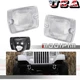 Turn Signal Light For 87-95 Jeep Wrangler YJ Clear Front Driver & Passenger Side