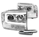 FOR 99-04 FORD SUPER DUTY LED CHROME PROJECTOR HEADLIGHTS HEADLAMPS W/DRL SIGNAL