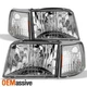 Fit 1993-1997 Ford Ranger Clear Headlights Replacement+Turn Signal Corner Lights
