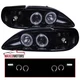 Smoke Projector Headlights Fits 1994-1998 Ford Mustang Cobra LED Halo Left+Right