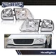 Clear Chrome Headlights & Corner Lights Fit For 1997-2003 Ford F150 Expedition