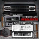 [LED DRL] For 88-93 Chevy C10 C/K 1500 2500 Headlights Bumper Corner Lamps Smoke