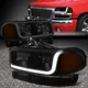 FOR 99-07 GMC SIERRA/YUKON LED DRL TINTED AMBER HEADLIGHTS W/BUMPER SIGNAL LAMPS