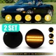 Smoked Amber Front Marker Turn Signal Lights Lamps For 1989-2015 Mazda MX-5-2SET