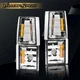 4Pcs Fit For Chevy CK C10 1500 2500 3500 Chrome Corner Signal Side Marker Lamps