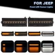 Smoked For 84-96 Jeep Cherokee & 86-92 Comanche Switchback LED DRL Signal Lights