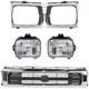 Halogen Headlight For 1992-1995 Toyota Pickup Driver and Passenger Side
