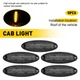 5PCS Smoke LED Cab Roof Marker Amber Light Assy Fit Freightliner Cascadia 2018+