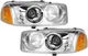 LH & RH Headlights w/ Bulbs Halogen C3 & Denali For 2001-2006 GMC Sierra 1500