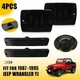 4PC Amber Bumper Signal+Fender Side Marker Lights For Jeep 1987-1995 Wrangler YJ