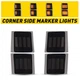 4x LED Corner Side Marker Lights For 94-98 Chevy C/K 1500 2500 3500 Smoke Amber`