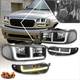 For 02-06 GMC Sierra/Yukon 1500 Denali OE Style LED DRL Headlights Black/Clear