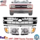 Fits Toyota Tacoma 1997-2000 Front Grille Chrome & Headlights Corner Lamps Kit