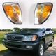 For Lexus LX470 1998-2007 Pair Front Side Corner Lights Turn Signal Lamp No Bulb