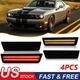 For 2008-2014 Dodge Challenger Smoke Lens Side Marker Lights LED Kit Front+Rear For 2008-2014 Dodge Challenger Smoke Lens Side Marker Lights LED Kit Front+Rear
