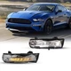 Fog Lights Clear LED For 2018 2019 2020-2023 Ford Mustang w/ DRL Squential Lamps