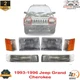 Headlights Assembly + Corner & Signal Lights For 1993-1996 Jeep Grand Cherokee