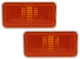 NEW Trim Parts Amber Front Side Marker Lamp Set / For Listed 1968 CHEVY BUICK