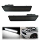Smoked Lens White LED Light Front Side Marker Lamps For 2008-14 Dodge Challenger