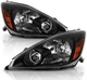 For 04-05 Toyota Sienna Black Amber Replacement Headlights Lamps Left+Right Pair