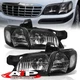 Black OE Style Head Lights + Clear Corner Lamps For 1997-2005 Venture Montana