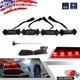 Smoked Front Grille Red LED Lights For 2016-2019 Toyota Tacoma w/TRD Pro Grill