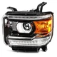 Left Projector Headlights W/ LED DRL For GMC Sierra 1500 2500HD 3500HD 2014-2019