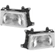 Headlights Lamps Set of 2  Left-and-Right Left & Right for Toyota T100 Pair