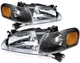 For 1999-2000 Toyota For Corolla Housing Headlights Assembly Left+Right Pair