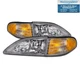 Headlights Ford Mustang 94-98 Pair w Smoke Corner Lights Driver & Passenger Side