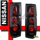 Black Tail Lights For 1986-1997 Nissan Hardbody Pickup RH & LH 87 89 90 91 92 95
