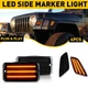 4PC Smoke Signal Bumper Side Fender Marker Lights For 97-06 Jeep Wrangler TJ EU