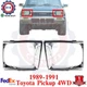 Headlights Door Bezels Trim Chrome Left & Right For 1989-1991 Toyota Pickup 4WD