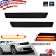 For 2015-2022 Dodge Challenger Front Bumper Side Marker Lamps Lights Smoked Lens