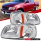 Fit 1997-2003 Ford F150 Expedition Headlights+Corner Turn Signal Lamp Left+Right