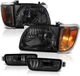 for 2001-2004 Toyota Tacoma Headlights+Corner Signal Lamps+Bumper Light Pair