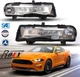 Clear LED For 2018 2019 2020-2023 Ford Mustang Fog Lights w/ DRL Squential Lamps