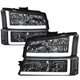 Pair For 2003-2006 Chevy Silverado Avalanche LED Headlights Bumper Lamps LH&RH